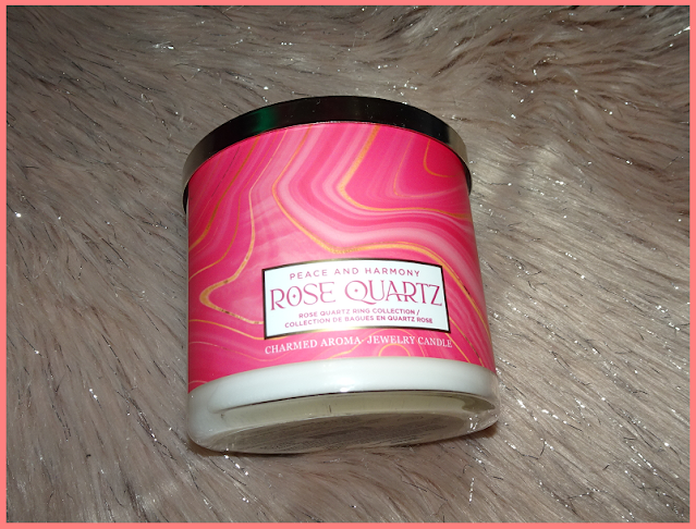 review + reveal: charmed aroma rose quartz candle