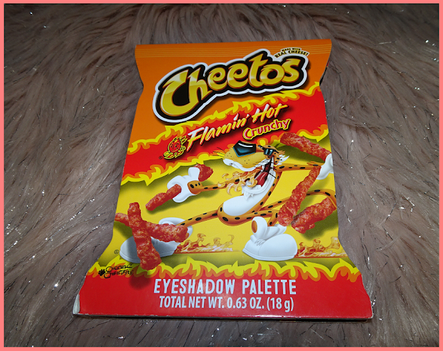 testing out a cheetos themed eyeshadow palette