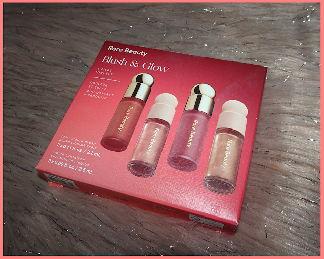 review: rare beauty blush and glow four piece mini set